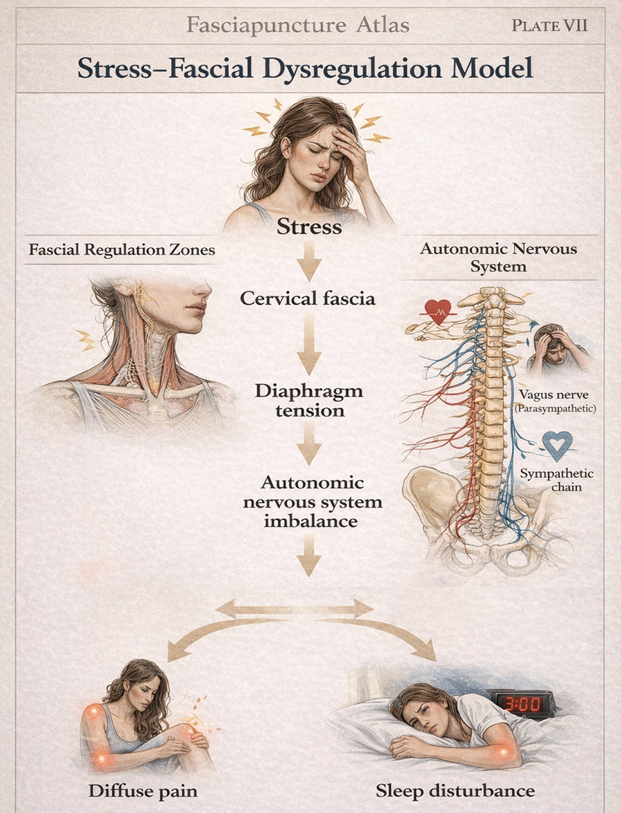 Stress and fascial dysregulation atlas