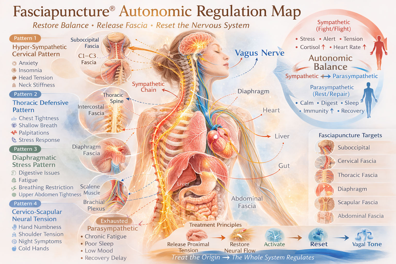 fasciapuncture autonomic regulation map