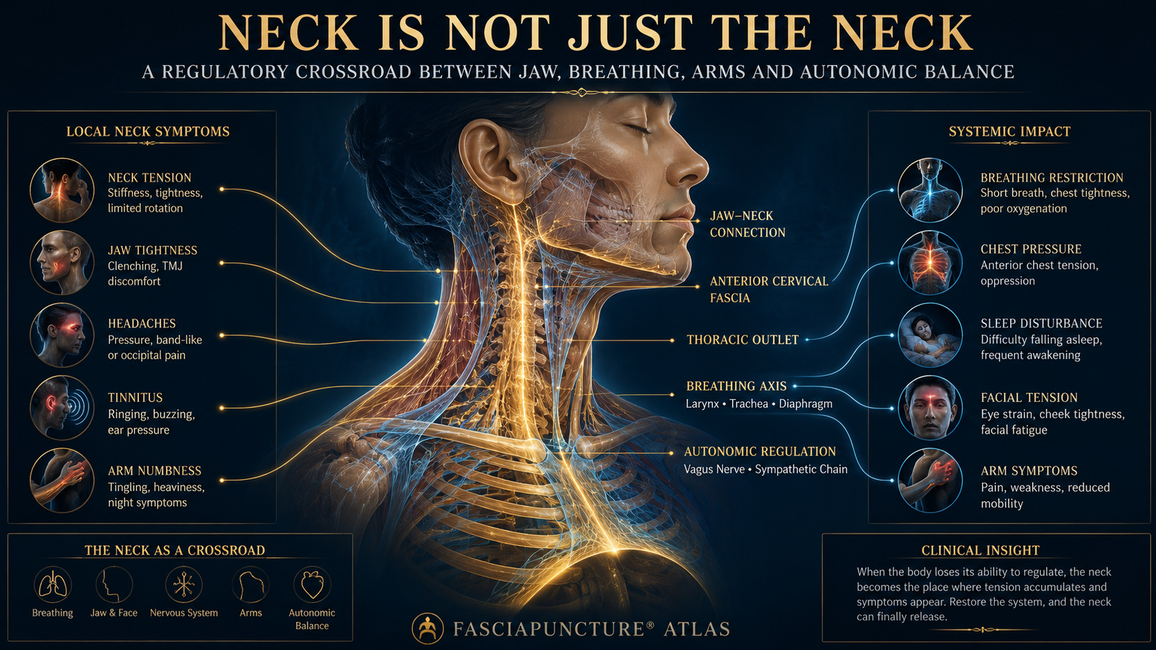 Neck regulatory crossroad atlas