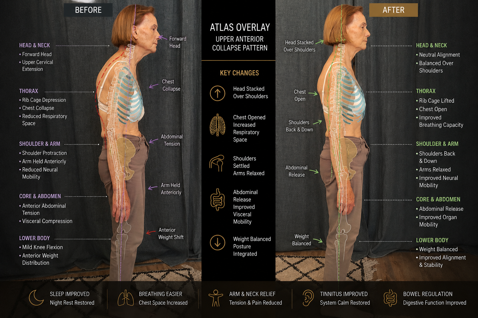 Clinical atlas after wrist surgery whole body change
