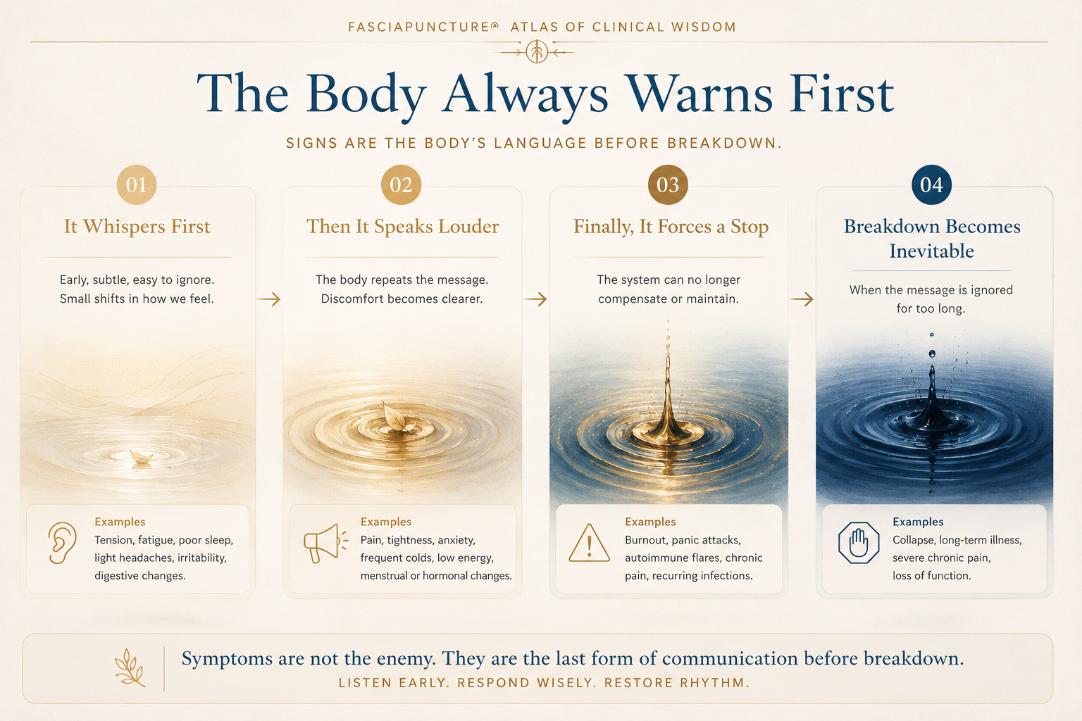 Symptoms as warnings not failures Fasciapuncture clinical thinking