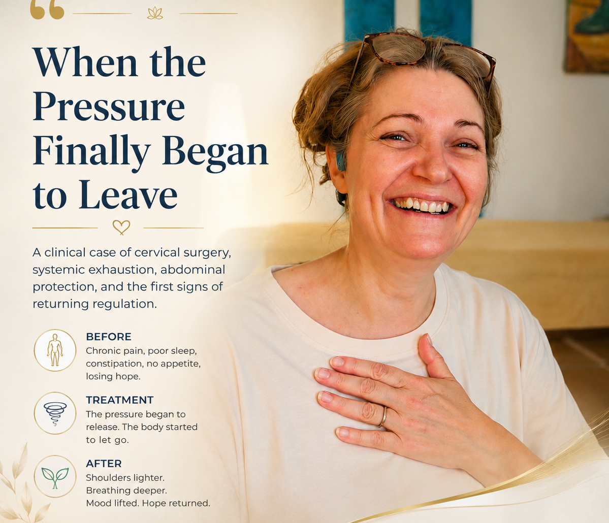 Clinical case of pressure release and returning regulation